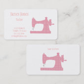 Carte de visite de rose et blanc de machine à (Devant / Derrière)