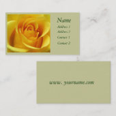 Carte de visite de rose jaune (Devant / Derrière)