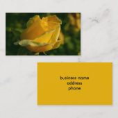carte de visite de rose jaune (Devant / Derrière)