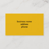 carte de visite de rose jaune (Dos)