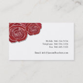 Carte de visite de rose rouge (Dos)