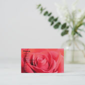 Carte de visite de rose rouge (Debout devant)