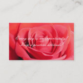 Carte de visite de rose rouge (Dos)