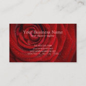 Carte de visite de rose rouge fleuriste (Dos)