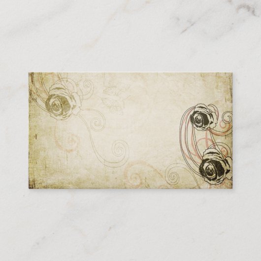 Carte de visite de roses (Devant)