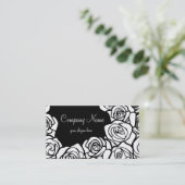 Carte de visite de roses blanches vintages (Debout devant)