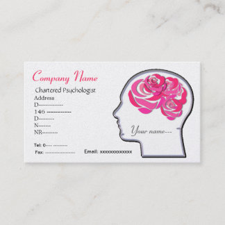 Carte de visite de roses de cerveau…