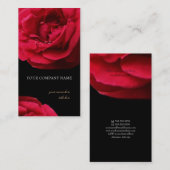 Carte de visite de roses rouges de passion (Devant / Derrière)