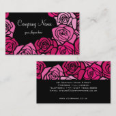 Carte de visite de roses vintages (Devant / Derrière)