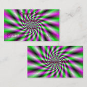 Carte de visite de roue à rotation de néon (Devant / Derrière)