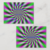 Carte de visite de roue à rotation de néon (Devant / Derrière)