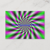 Carte de visite de roue à rotation de néon (Dos)