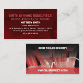 Carte de visite de rouge de ressort de film (Devant / Derrière)