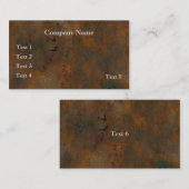 Carte de visite de rouille de Grunge (Devant / Derrière)