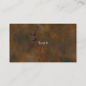 Carte de visite de rouille de Grunge (Dos)