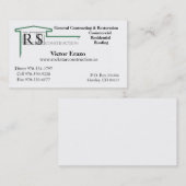 Carte de visite de RS (Devant / Derrière)