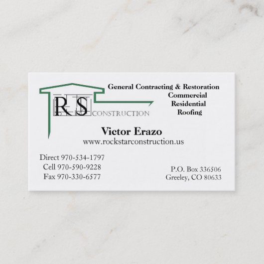 Carte de visite de RS (Devant)