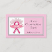 Carte de visite de ruban rose Hope (Devant)