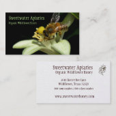 Carte de visite de rucher d'abeille de miel (Devant / Derrière)