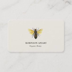 Carte de visite de rucher d'abeilles vintage
