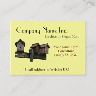 Carte de visite de Rustic Birdhouses Craft Company