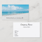 Carte de visite de sable blanc (Devant / Derrière)