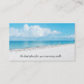 Carte de visite de sable blanc (Devant)