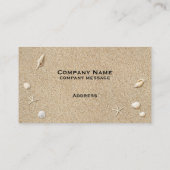 Carte de visite de sable et de coquillages (Dos)