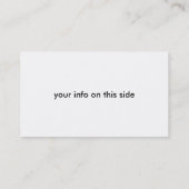 carte de visite de sable et de sirène de mer (Dos)