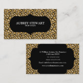 Carte de visite de safari d'impression de guépard (Devant / Derrière)