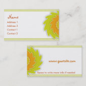 Carte de visite de safran (Devant / Derrière)