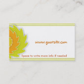 Carte de visite de safran (Dos)