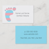 Carte de visite de sage-femme (Devant / Derrière)