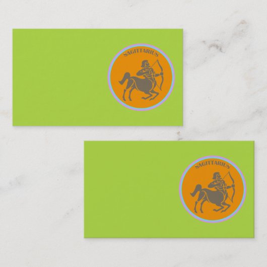 Carte de visite de Sagittarius (Devant / Derrière)