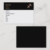 Carte de visite de Sagittarius (Devant / Derrière)