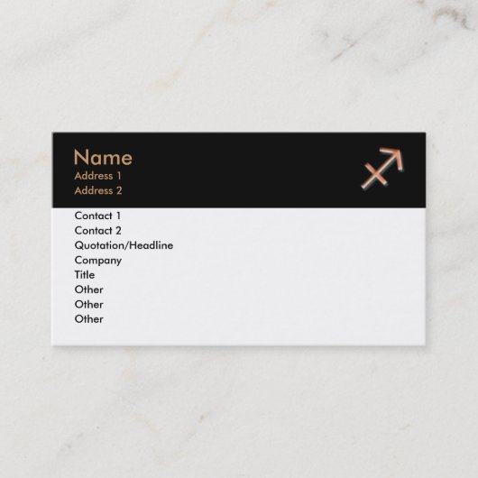 Carte de visite de Sagittarius (Devant)