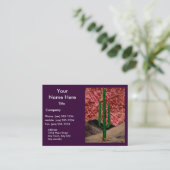 Carte De Visite ~ de SAGUARO (motif de cactus de désert) (Debout devant)