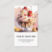 Carte de visite de salle de crème glacée (Devant)