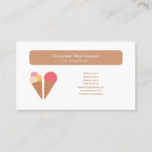 Carte de visite de salle de crème glacée (Devant)