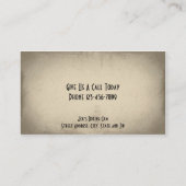 Carte de visite de salle de sport pour entraîneurs (Dos)