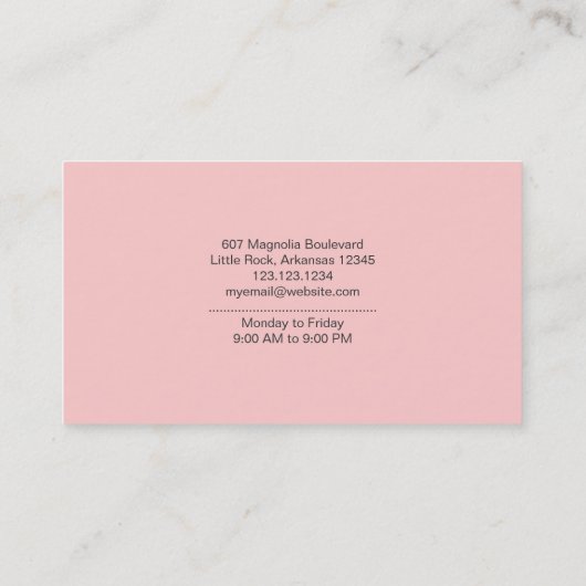 Carte de visite de salon (Dos)