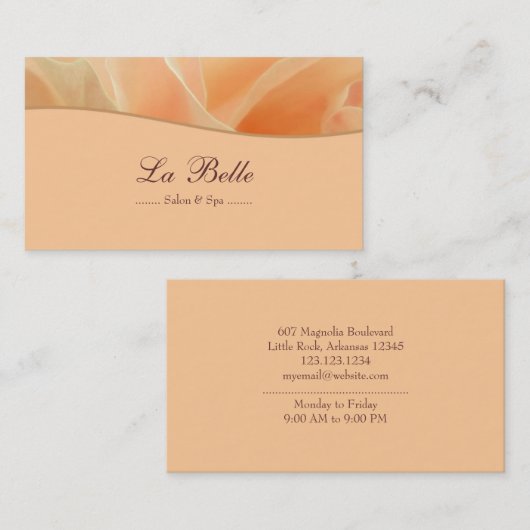 Carte de visite de salon (Devant / Derrière)