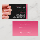 Carte de visite de salon à ongles avec rendez-vous (Devant / Derrière)