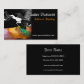 Carte de visite de salon d'artiste de tatouage (Devant / Derrière)