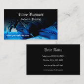 Carte de visite de salon d'artiste de tatouage (Devant / Derrière)