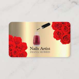 Carte de visite de salon d'artiste en ongles