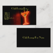 Carte de visite de salon de barre de club (Devant / Derrière)