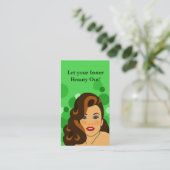 carte de visite de salon de beauté (Debout devant)