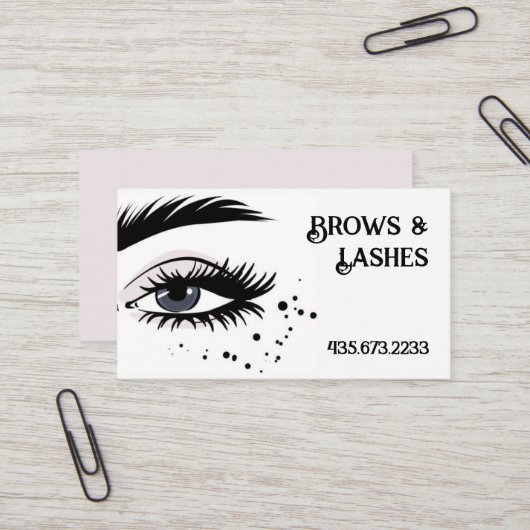 Carte de visite de salon de beauté (Devant/Arrière en situation)