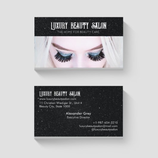 Carte de visite de salon de beauté de luxe